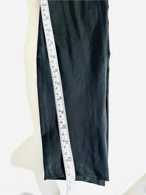 Nike Black High-Waist Dri-FIT Leggings with White Swoosh Sz XS thumbnail 10
