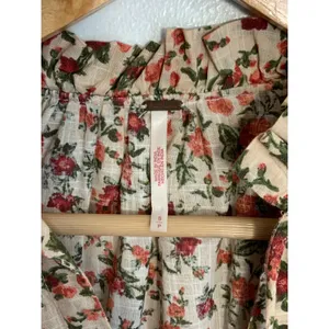 Free People Meant‎ To Be Vintage Floral Blouse Top size small thumbnail 3