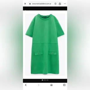 Zara Bright Green Mini Dress thumbnail 4