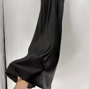 Zara beaded Y2K date night party festival black v sequin neck satin midi sz xs thumbnail 10