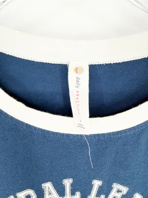 Anthropologie Daily Practice‎ Graphic Print T-Shirt Women's S Blue Y2K thumbnail 6