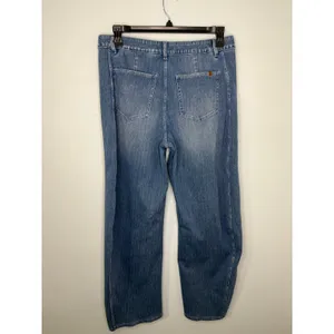 Halara Flex Barrell Jeans Women's Size Large Regular Side Stripe Stretch Denim thumbnail 3