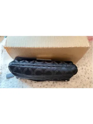 Coach Kristin Lurex Signature Op Art Wristlet Clutch Black F45131 thumbnail 8