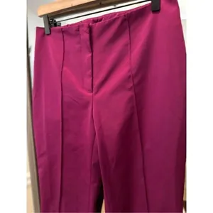 Passport Magenta Fuchsia Pink Satin Dress Pants Size 6 High Waist thumbnail 4