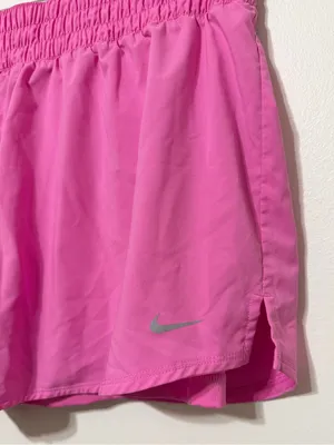Nike Women's One Dri-FIT Pink Mid-Rise Brief-Lined Shorts Size XL thumbnail 4