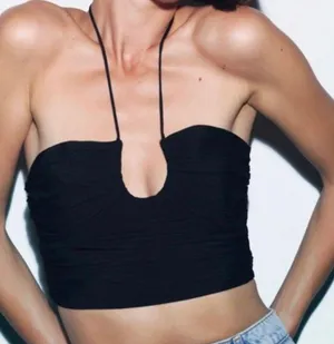 Zara Satin Halter Top thumbnail 1