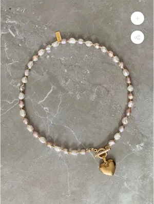 Pearl necklace Gold thumbnail 1