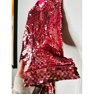 ANTHROPOLOGY MAEVE Pink Sequin Mock Neck Bell Sleeve Mini Dress NWT Size XS thumbnail 8
