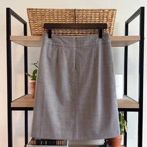 Banana Republic Stretch Wool Gray Heather Pencil Skirt, 4 thumbnail 3