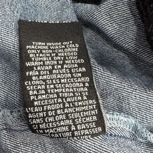 Boom Boom Jeans Distressed Denim Jacket Women’s XL Blue Net Detail thumbnail 12