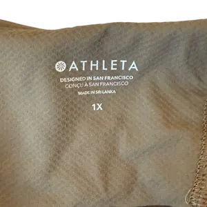 Athleta Elation V-neck Crop Tank Bra Size 1X‎ Tan Brown Adjustable Straps Gym thumbnail 6