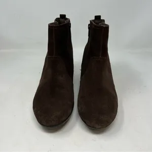 Clarks Crystal Quartz Brown Suede Wedge Ankle Boots Side Zip Womens 9M thumbnail 8