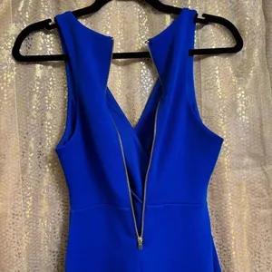 Express Royal Blue Zip Back Side Cutout Cocktail‎ Party Mini Dress Small thumbnail 7