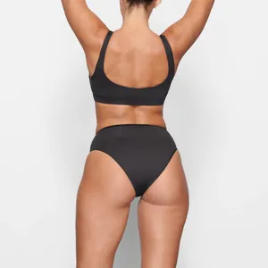 NWT SKIMS Signature Swim Top Onyx size L thumbnail 4