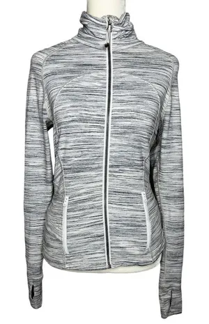 Lululemon Peplum Back Light Jacket Size 6 Gray thumbnail 1