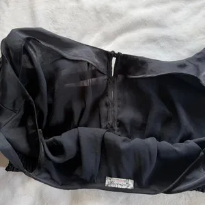 Free People Intimately You Honey Black Satin Crop Top Size Small Boho Indie thumbnail 6