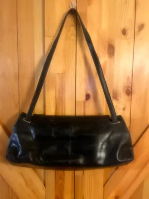 J JILL Black Leather Handbag PURSE Adjustable 2/1 Straps Bag Pocketbook. thumbnail 2