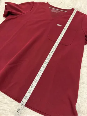 Figs Catarina Scrub Top in Burgundy XXL thumbnail 5