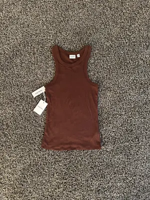 Aritzia Sunday Best Honor Hip Tank in brown, size XS thumbnail 6
