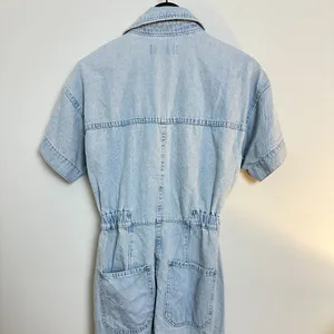 FREE PEOPLE Marci Denim Jumpsuit in Wash Clear Skies Size X-Small thumbnail 9