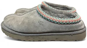 UGG Tasman Slippers Women’s Size 7 Gray Suede Shearling Lined Slip On Casual thumbnail 1