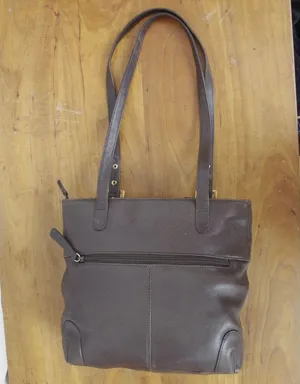 Brown Leather Tote Style Purse thumbnail 10
