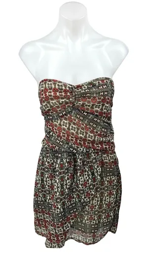 Mango Multicolor Sleeveless Strapless Bandeau Cami Camisole Mini Tank Dress M thumbnail 1