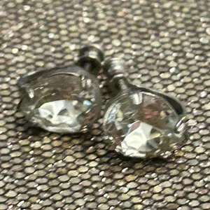 925 sterling silver earrings no hole tarnished 3.92g h20 thumbnail 1