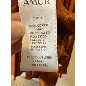 AMUR Aviva‎ Rosette One Shoulder Pleated Gown Copper Size 2 thumbnail 11