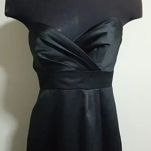 Alfred Angelo Black Strapless Satin Formal Dress (2) thumbnail 4