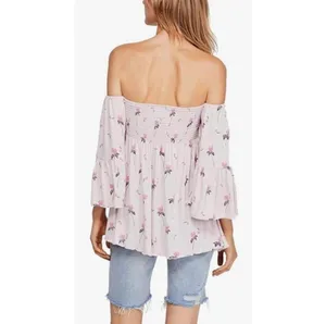 Free People ✨ Lana Floral Smocked Blouse thumbnail 3