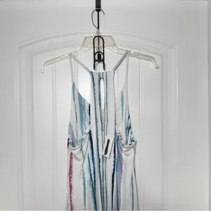 Antibes Blanc X Anthropologie‎ Large Stripe Halter Maxi Dress Vacation, Resort thumbnail 4