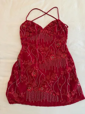 Peppermayo Red Sequin Mini Dress thumbnail 1