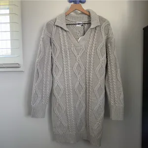 Princess Polly Small/Medium NEW Cavanaugh Sweater Collar Dress Grey Thick Preppy thumbnail 2