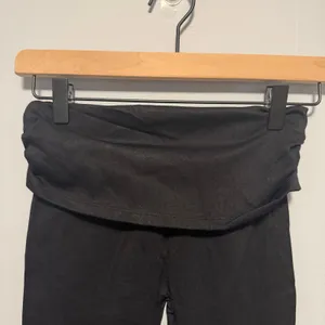 OQQ Black Fold Over Waist Flare Leggings Yoga Pants Extra Small thumbnail 2