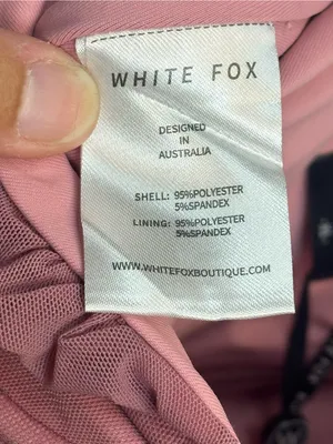 White Fox Mauve Corset Crop Top Women’s 2XL Ruched Mesh Long Sleeve NWT thumbnail 14