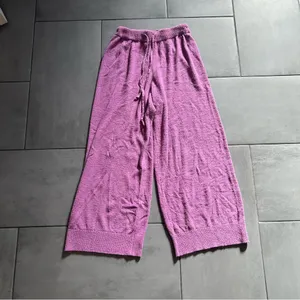 Free People Beach Cozy Terry Wide Leg Lounge Pants thumbnail 2