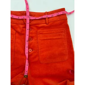 Apiece apart Marston High-Rise‎ Cropped Flare Pants Orange corduroy Sz 4 thumbnail 4