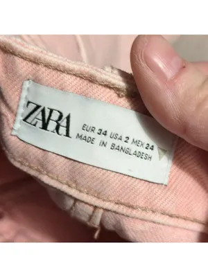 Zara Pink Button Fly Raw Hem Shorts Size 2 thumbnail 6