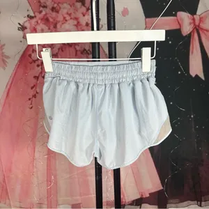 Lululemon Light Blue Athletic Shorts with Interior Size Button Sz 4 regular thumbnail 3