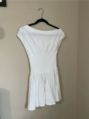 Altar’d State Alianna Mini Dress Size XS Off Shoulder Smocked Flirty Brunch Boho thumbnail 7