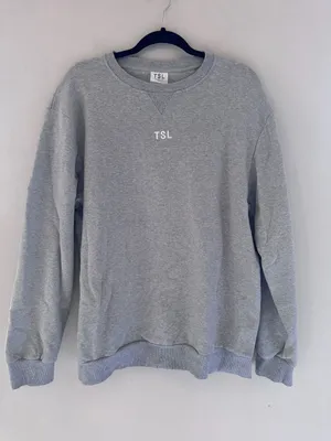 TSL (The Self Love) Collection HeatherGrey Embroidered Crewneck Sweatshirt Sz XL thumbnail 2
