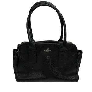 Kate Spade Lydia Southport Ave Shoulder Bag Large New York Black Pebbled Leather thumbnail 2