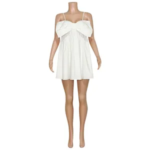 LOVERS + FRIENDS Somerset Bow Mini Dress, White, Small thumbnail 5