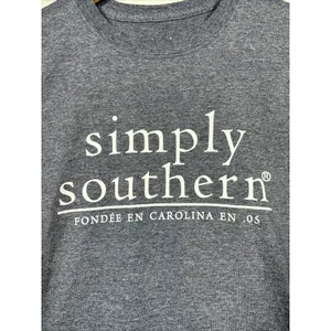 Simply Southern Women's T-shirt Tee Sz M Gray‎ Casual Grapefruit thumbnail 3