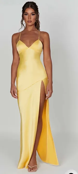 Isobel Maxi Babyboo Dress Lemon thumbnail 1