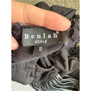 Beulah Black Faux Leather Fringe Mini Dress Womens S Whimsigoth Goth Grunge thumbnail 6