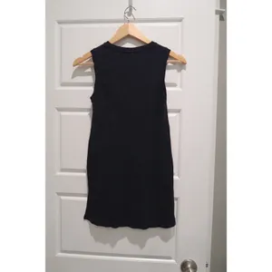 Uniqlo‎ Navy Blue Ribbed Sleeveless 100% Cotton Tank Top Side Slit XS thumbnail 2