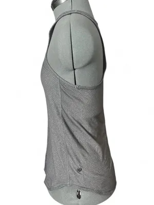 Lululemon Swiftly Tech Gray Striped Racerback Tank Top Women's Size S/M Athletic thumbnail 3