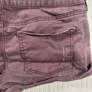 express cuffed chino shorts purple low rise shortie size 2 distressed thumbnail 13